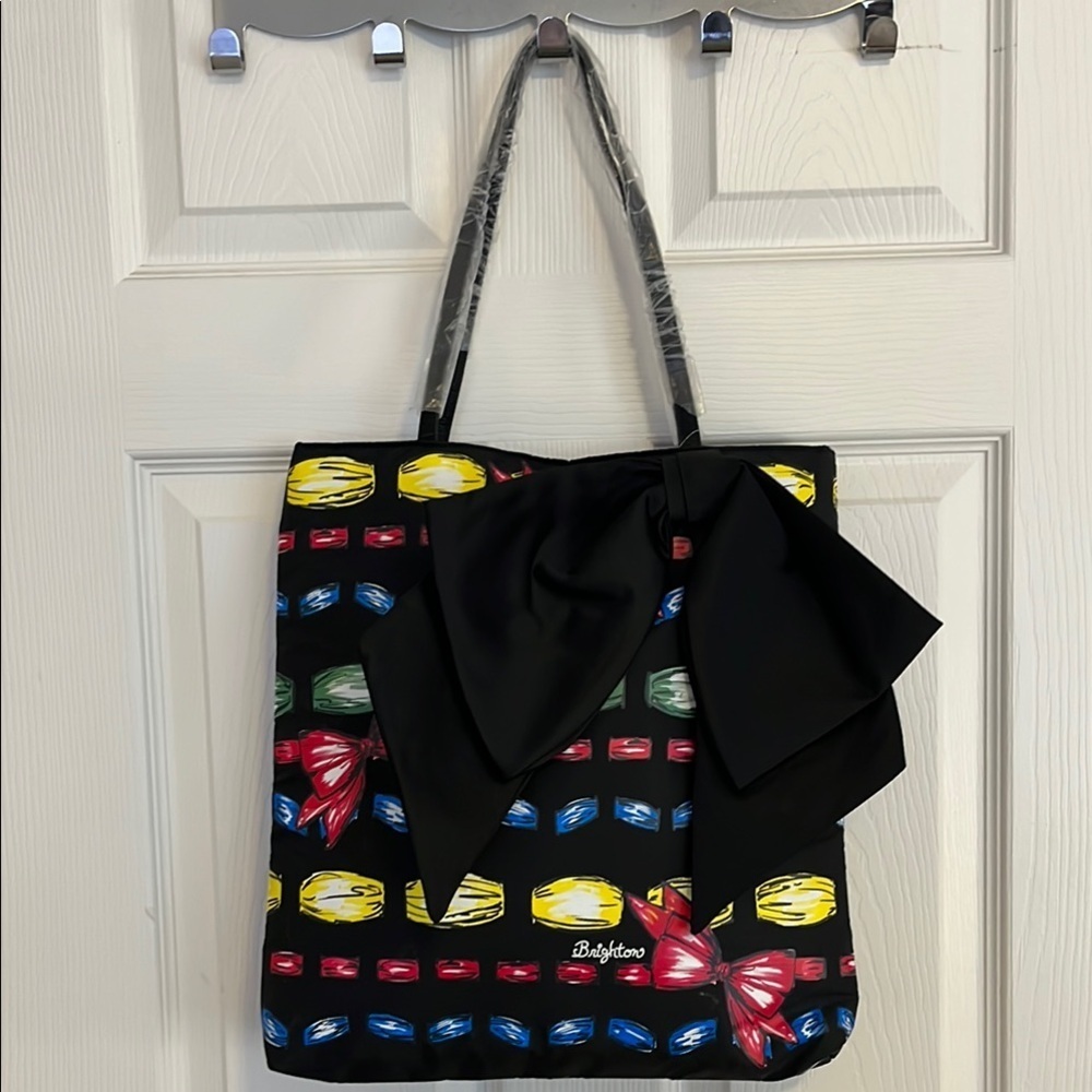 Brighton Take a “Beau” Tote Colorful & Bow-Flourished Carry-All Bag - NWT
